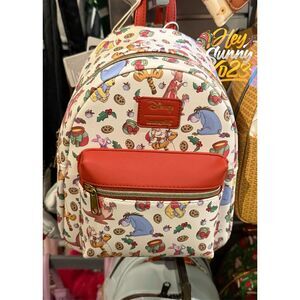 Loungefly Disney Winnie The Pooh Milk & Cookies Holiday Mini Backpack